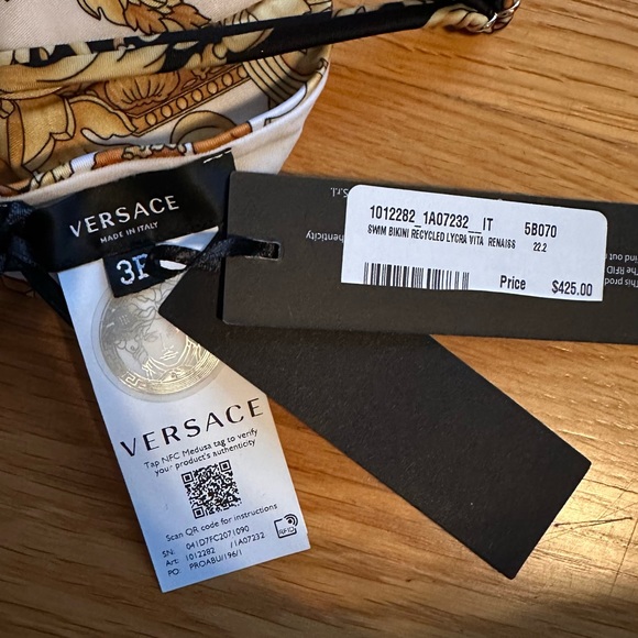 Versace Renaissance Print two piece swim suit. - Picture 6 of 11